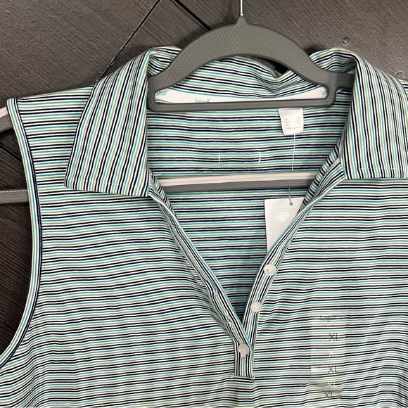 Liz Golf Striped Sleeveless Top - Picture 3 of 9